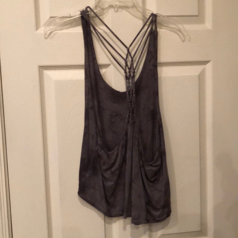Grey tie dye tank top